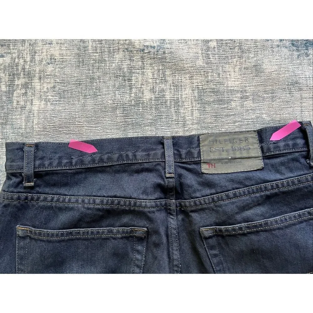 Tommy Hilfiger Dark Blue Wash 100% Cotton Boot Cut Jeans 31 x 34